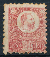 * 1871 5kr Elfogazva (rozsda) / With Shifted Perforation (stain) - Other & Unclassified