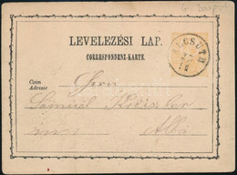 ~1871 2kr Díjjegyes Levelezőlap / PS-card "ALCSÚTH" (Gudlin 300 P) - Other & Unclassified