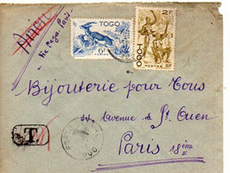 E 9 1945  .lettre Pour Paris Taxée - Sonstige & Ohne Zuordnung