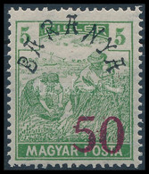 ** Baranya II. 1919 Magyar Posta 50f/5f Elcsúszott Felülnyomással / Mi 53 With Shifted Overprint. Signed: Bodor - Other & Unclassified