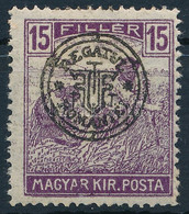 ** 1919 Arató 15f Bani Felirat Nélkül (Szalay Szerint Csak 93 Db Létezik!) / Mi 32 II Missing Bani Overprint. Signed: Bo - Otros & Sin Clasificación