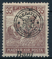 ** 1919 Arató 35f Elcsúszott Felülnyomással, Bani Felirat Alul / Mi 35 II. With Shifted Overprint. Signed: Bodor - Otros & Sin Clasificación