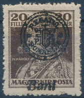 ** 1919 Károly 20f, Bani Szó Alul / Mi 46 II. Bani Below. Signed: Bodor - Otros & Sin Clasificación