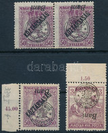 **, * 1919 4 Db Bélyeg Fordított Felülnyomással / 4 Stamps With Inverted Overprint. Signed: Bodor - Otros & Sin Clasificación