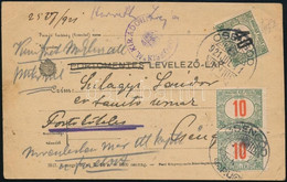 1921 Levelezőlap 60f Portóval / Postcard With 60f Postage Due - Otros & Sin Clasificación