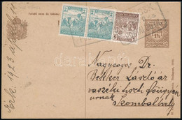 1923 Díjjegyes Levelezőlap 9K Kiegészítéssel, KISKÖCSK Postaügynökségi Bélyegzéssel / PS-card With Additional Franking A - Otros & Sin Clasificación