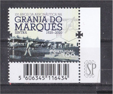 Portugal 2020 100 Anos Da Aeronáutica Na Granja Do Marquês Military Aviation Plane Transport Code Corner Sheet - Ungebraucht