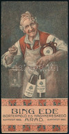 Cca 1910 Arad, Bing Ede Bortermelő és Nagykereskedő Számolócédulája, Bp., Athenaeum Rt., Egészen Kis Szakadással, 13x7 C - Advertising