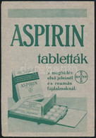 Cca 1920-1940 Aspirin Tabletták, Bayer Reklám Nyomtatvány, 20x14 Cm - Advertising