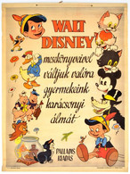 Cca 1940 Walt Disney Mesekönyveivel Váltjuk Valóra Gyermekeink Karácsonyi álmát, Színes Litografált Reklámplakát, Pallad - Other & Unclassified