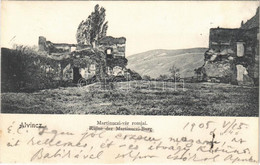 T2 1905 Alvinc, Vintu De Jos; Martinuczi (Martinuzzi) Vár Romjai / Castle Ruins - Sin Clasificación