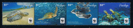 Penrhyn, 2014, Turtles, WWF, Animals, MNH Strip, Michel 761-764 - Penrhyn