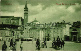 * T2 Piran, Pirano; Piazza Tartini E Duomo, Cartoleria / Square, Cathedral, Stationery Shop - Non Classés