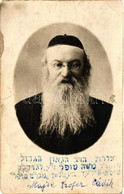 * T3 1921 Szófer Mór Tiszafüredi Rabbi Eredeti Photo, Kézzel írt Héber Szöveg. Majse Szofer Cádik. Schwarcz Benedek Fény - Sin Clasificación