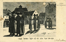 * T4 Gebet Bei Vollmond. S. M. P. Kr. Déposé 1904. / Judaica Art Postcard (vágott / Cut) - Sin Clasificación