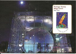 Norway 18.-21.10.2001 Exhibition Card  Postage Stamp Mega Event New York - With, Stamp Space, Rocket  Mi 1358 - Cartas & Documentos