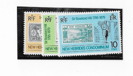 Nouvelles-Hébrides N°556 à 558** Légende Anglais - Unused Stamps