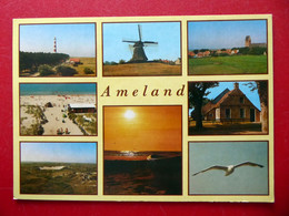 Ameland - Westfriesische Insel - Nordsee Niederlande - 1985 - Windmühle Leuchtturm Strand Möwe - Ameland