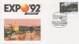 Espagne, 6 FDC Expo 92 Séville Obl. Madrid Le 20 Avril 92 Sur N° 2771, 2772, 2775, 2778, 2779, 2782 (pont C. Colomb) - 1992 – Sevilla (Spanje)