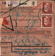 ! 1943 Gaschwitz N. Leipzig, Kriegsgefangenen Arbeitskommando Prisonnier De Guerre Paketkarte, Deutsches Reich, 3. Reich - Brieven En Documenten