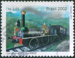 BRAZIL #3300  - LOCOMOTIVE  N 1  -  BARONEZA   - TRAIN  -  CIRCULATED - Gebruikt