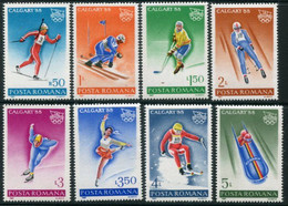 ROMANIA 1987 Winter Olympic Games MNH / **.  Michel 4418-25 - Unused Stamps