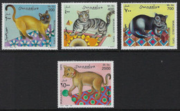 Somalia, 1997, Cats, Animals, Fauna, Pets, MNH, Michel 624-627 - Somalie (1960-...)