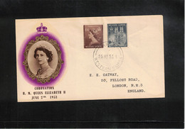 Western Samoa 1953 Coronation Of H.M.Queen Elisabeth II FDC - Samoa