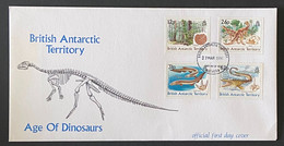 GBTBAT188-91-Age Of Dinosaurs Official FDC - With 4 Stamps - British Antarctic Territory - 1991 - FDC