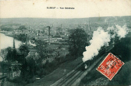 Elbeuf * Vue Générale * Passage D'un Train * Ligne De Chemin De Fer De Seine Maritime * Usine Industrie - Elbeuf