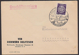 DDR SoSt. Werbung Heimat "Heimatfest 1958" Delitzsch WSt. VEB Ziehwerk - Geschäftspapiere - Servizio
