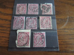 Belgique : 8 Exemplaires PERFORES Du N° 46 (avec Des PERFORATIONS DIFFERENTES) - 1863-09