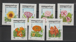 Kampuchea 1983 Fleurs 419-25 7 Val ** MNH - Kampuchea