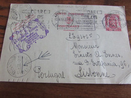 Carte Postale N° 115 (1FR) Oblitérée VERVIERS 2 (mécanique) Pour LISBONNE (Portugal) En 1939 - Sonstige & Ohne Zuordnung