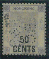 BK0995a - HONG KONG - STAMPS - SG # 49 --- MINT Hinged MH With PERFIN! BC & .. - Nuevos