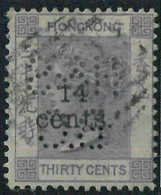 BK0995b - HONG KONG - STAMPS - SG # 44 --- Fine USED With PERFIN! BC & - Ongebruikt