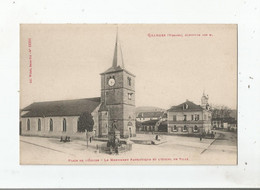 GRANGES (VOSGES) ALTITUDE 496 M PLACE DE L'EGLISE LE MONUMENT PATRIOTIQUE ET L'HOTEL DE VILLE 11386 - Granges Sur Vologne