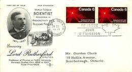 1971  Lord Rutherford, Nuclear Scientist  Sc 534  Unaddressed RoseCraft Cachet - 1961-1970