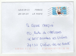 Enveloppe FRANCE Oblitération LA POSTE 46451A-01 28/09/2020 - Storia Postale