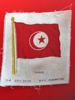 TUNIS TUNISIE  Collectors Silk BDV Phillips Cigarettes Silks Flag Drapeau C1925-Insights-Godfrey Phillips Badge En Soie - Autres & Non Classés