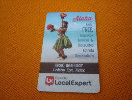 Hawaii Aloha Hotel Room Key Card (woman Femme) - Hotelsleutels