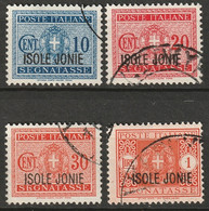 Ionian Islands 1941 Sc NJ1-4  Postage Due Set Used - Îles Ioniennes