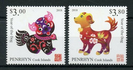 Penrhyn, 2017, Chinese New Year, Year Of The Dog, MNH, Michel 823-824y - Penrhyn