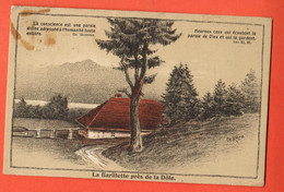 ZBK-27 Litho Alpage De La BArillette Près De La Dôle, Jura Vaudois. Kern Cheserex-Nyon Circulé 1923 - Chéserex