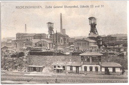 RECKLINGHAUSEN Zeche General Blumenthal Schacht III + IV 3.9.1916 Feldpost Querbug Sonst TOP-Erhaltung - Recklinghausen