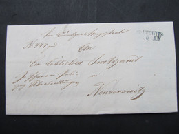 BRIEF Vorphila MÄHRISCH BUDWITZ - NEUSEROWITZ Moravske Budejovice 1850 /////  H6510 - ...-1850 Préphilatélie