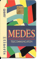 CARTE-PUCE-GSM-ITINERIS-MEDES/IT-MS2Ea-SD-PUCE E- Support Laqué-BE-RARE - Mobicartes (GSM/SIM)