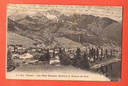 ZBK-34 Clarens Les Villas Dubochet Montreux Et Rochers De Naye. Jullien 6404 Circulé 1914 - VD Vaud