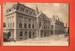ZBK-37 Lausanne Banque Cantonale Et La Poste. Défauts Visibles.  Jullien 2891. Circulé 1917 - VD Vaud