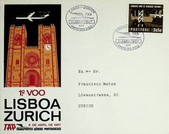 1967. Portugal. 1º Voo TAP Lisboa - Zurich - Covers & Documents